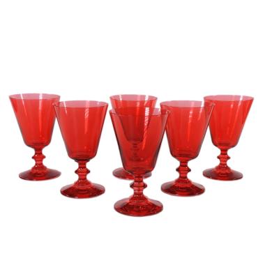 Bicchieri Vetro Set pz.6 Calice France Rosso ml.240 | M2 Store