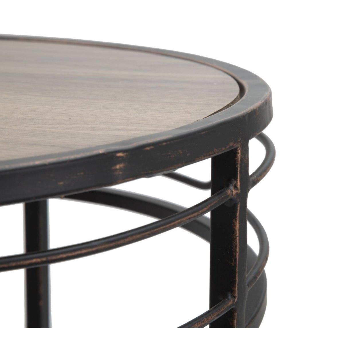 Tavolo Metallo/Legno Essential cm.Ø40xh50 |Mauro Ferretti