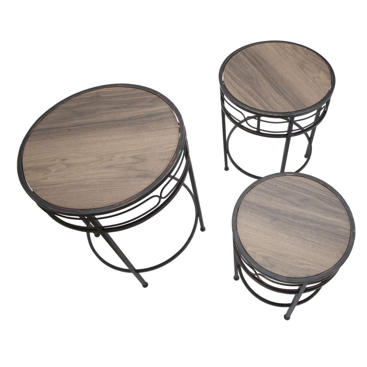 Tavolo Metallo/Legno Essential cm.Ø40xh50 |Mauro Ferretti