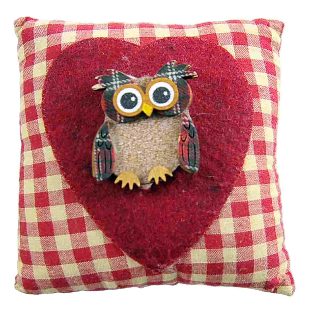 Cuscino Gufi Tessuto Mini cm.13x6x13