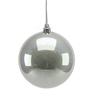 Pallina Natale cm.Ø10 Argento Tubo Set pz.6 |M2 Store