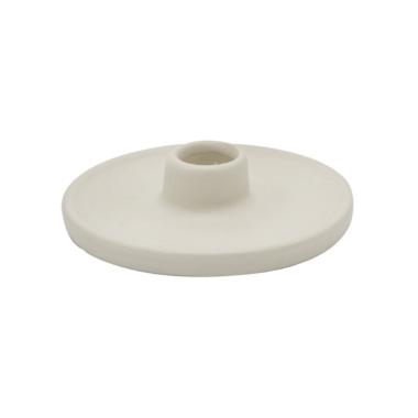 Portacandela Ceramica Bianco cm.11,5x3 |Chentchips