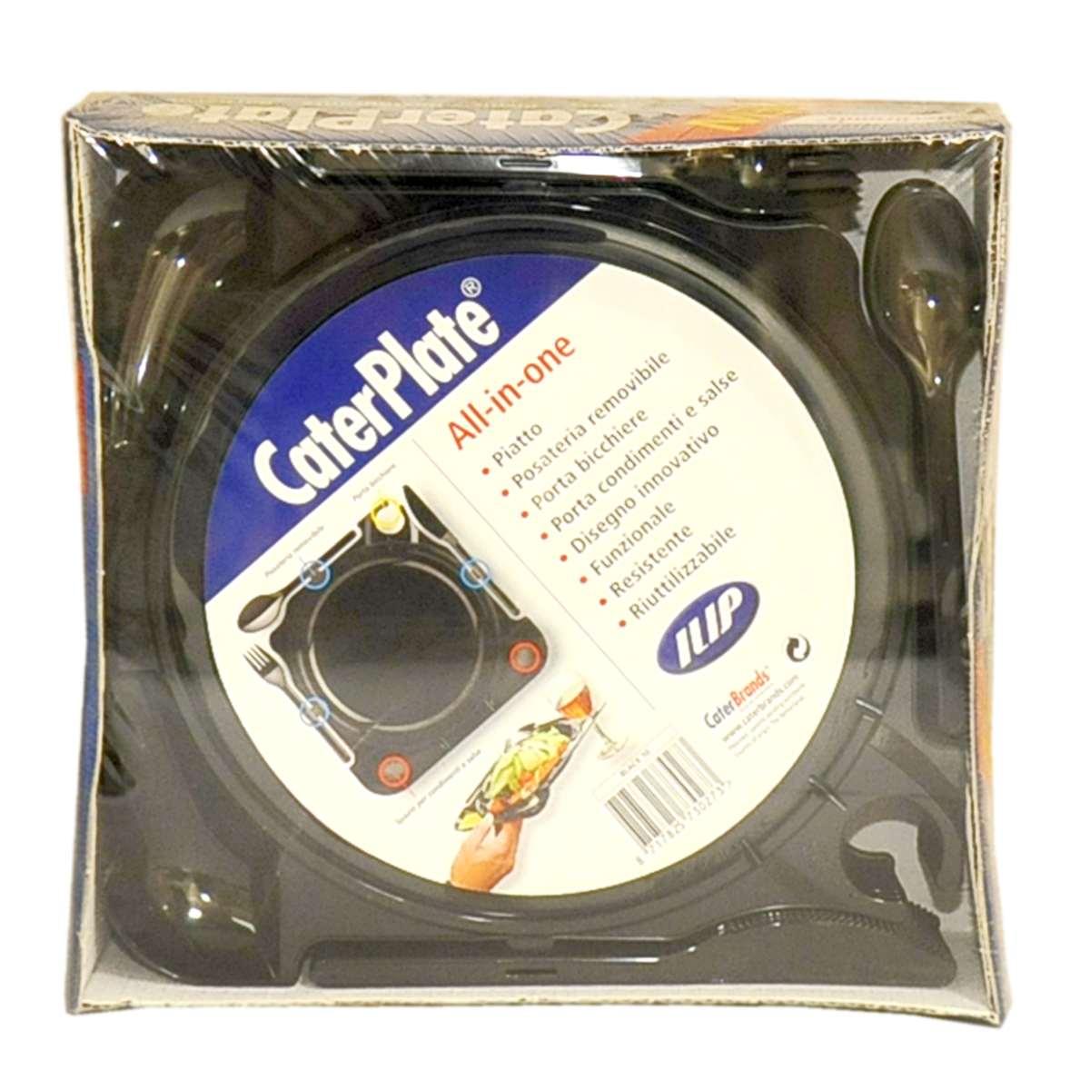 Piatti Plastica Cater Black Set pz.10 |M2 Store