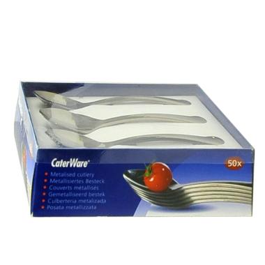 Posate Party Cucchiaio PVC Set pz.50 Inox Metal Cater |M2 Store