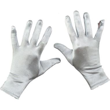 Guanti Corti Argento Satinati cm.24 |Orlob