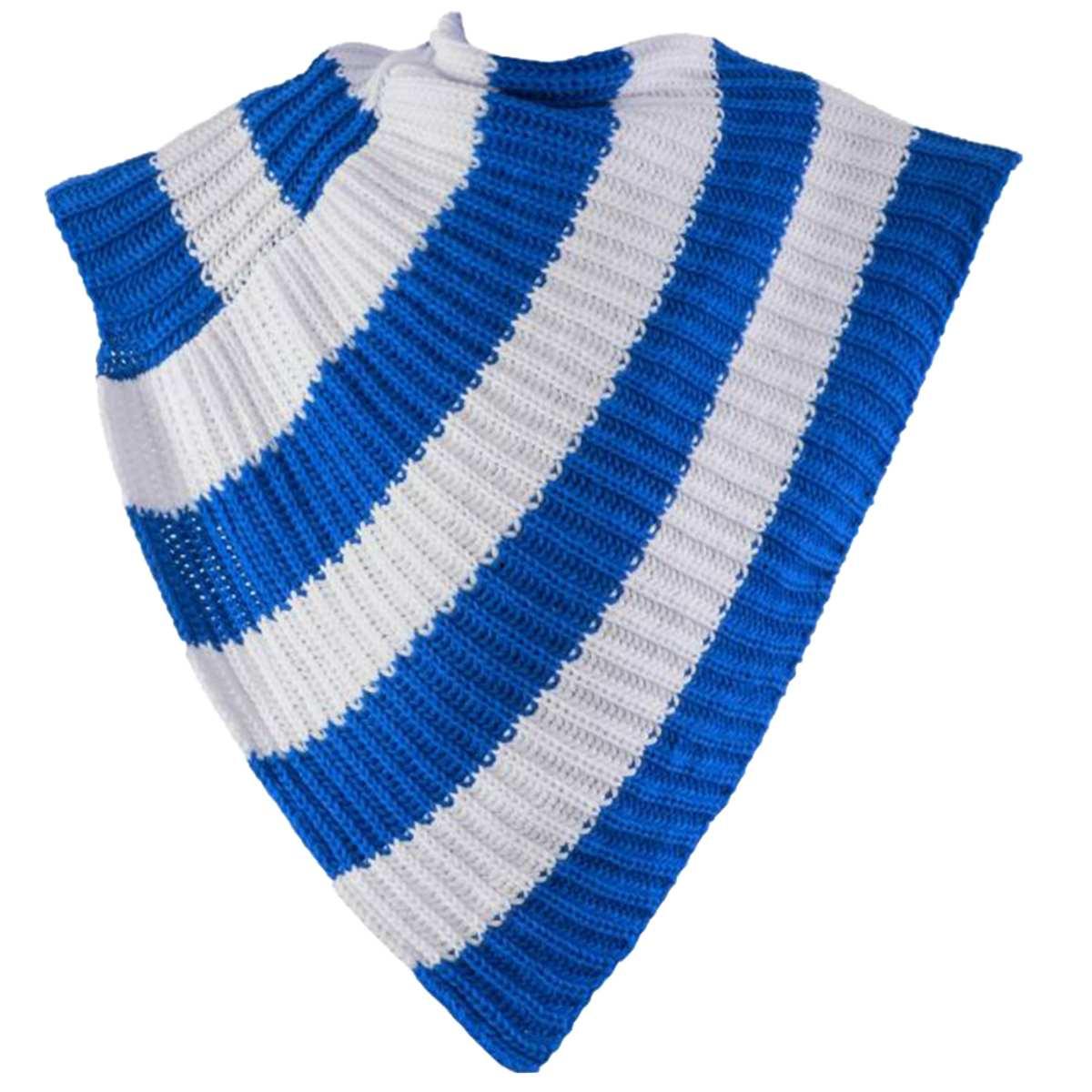 Poncho Messicano Bianco e Blu |Orlob