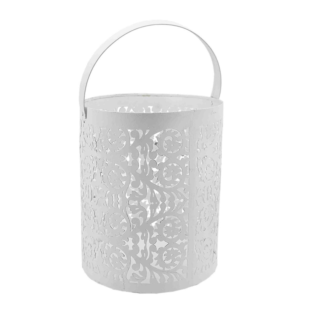 Portacandela Merletto Lami. Bianco cm.20xh25 |Innova