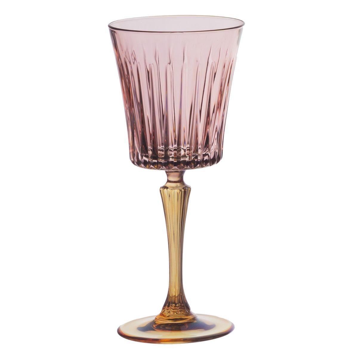 Bicchieri Vetro Set pz.6 Acqua Arlecchino Bicolore cl.21 | Cre.Art