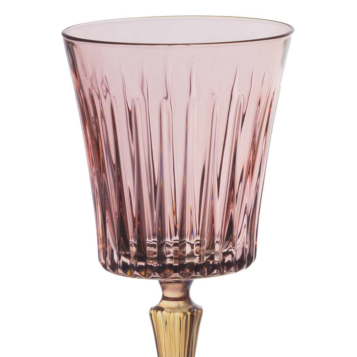 Bicchieri Vetro Set pz.6 Acqua Arlecchino Bicolore cl.21 | Cre.Art