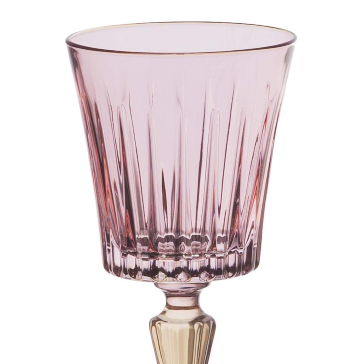 Bicchieri Vetro Set pz.6 Vino Arlecchino Bicolore cl.19,5 | Cre.Art