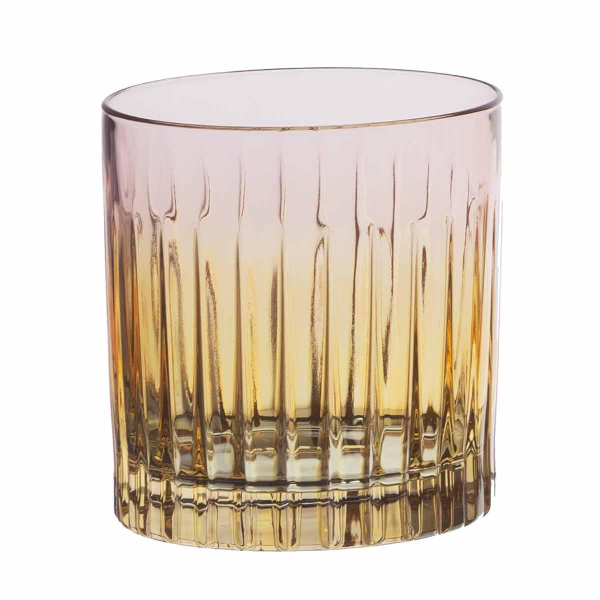 Bicchieri Vetro Set pz.6 Acqua Arlecchino Bicolore cl.9 | Cre.Art