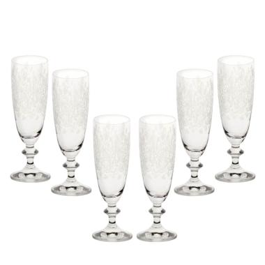 Bicchieri Vetro Set pz.6 Flute Estro ml.200 | Cre.Art