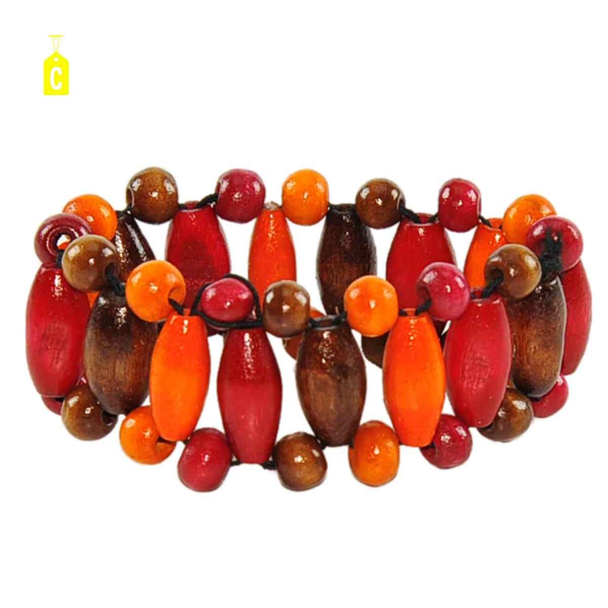 Bracciale Legno Fiori h3 4 Colori |Carnival Toys