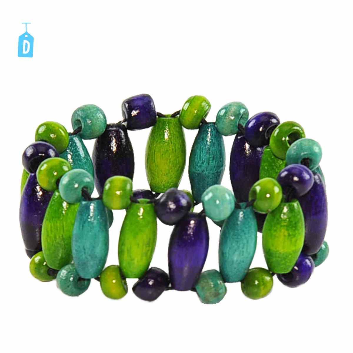 Bracciale Legno Fiori h3 4 Colori |Carnival Toys