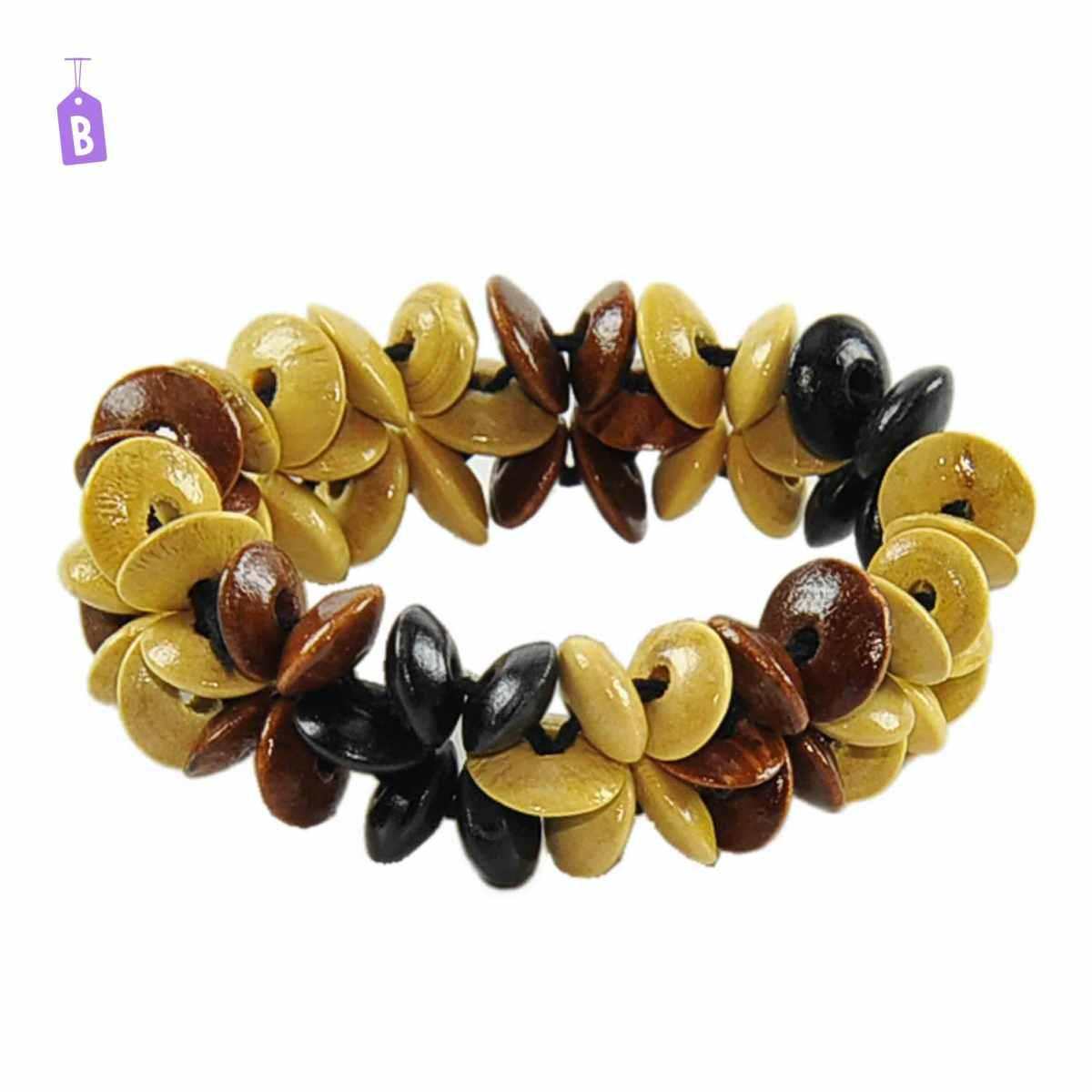 Bracciale Legno Fiori h2 4 Colori |Carnival Toys