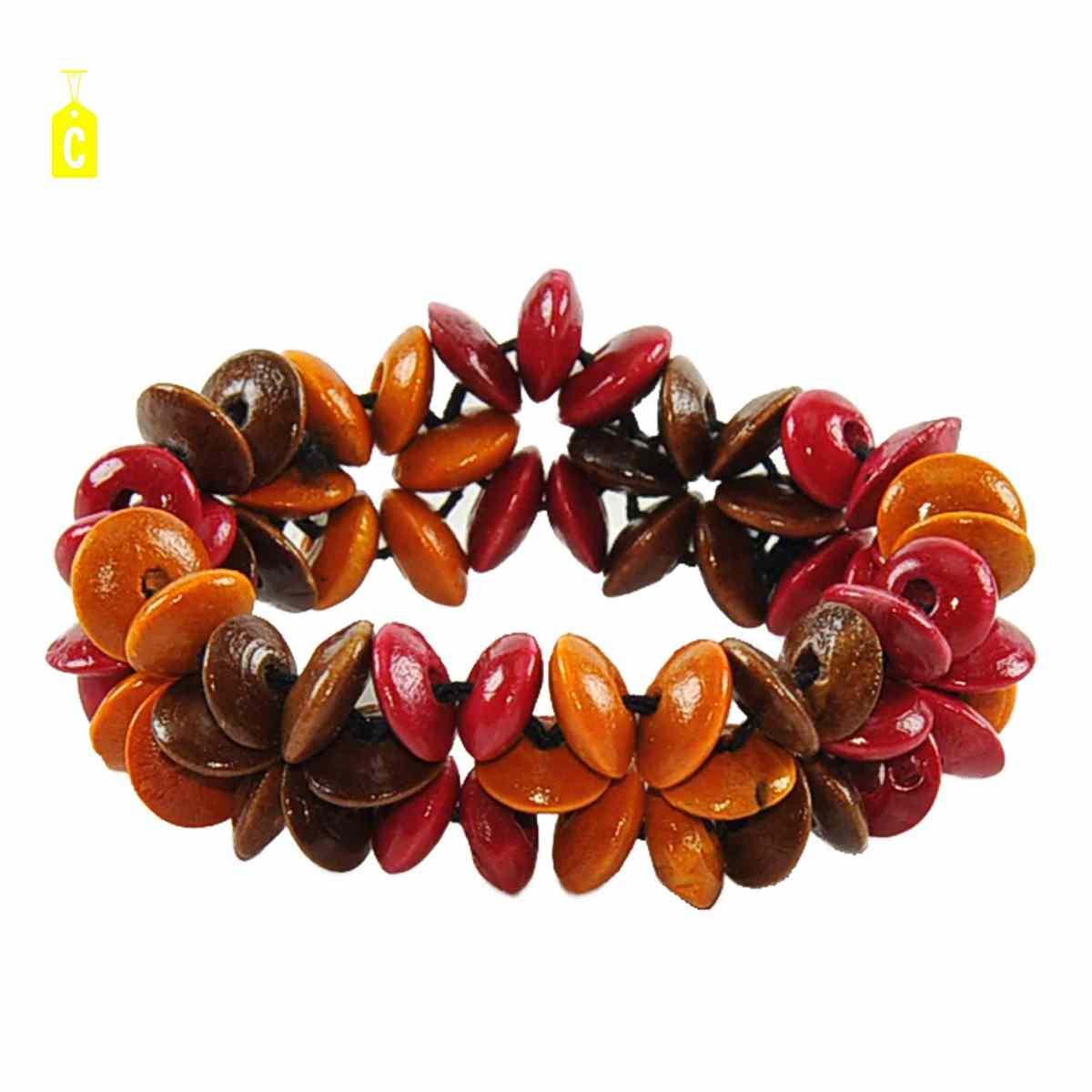 Bracciale Legno Fiori h2 4 Colori |Carnival Toys