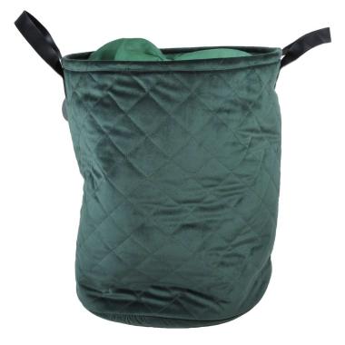Cesto Velluto cm.39x48 Verde con Fodera | Montemaggi