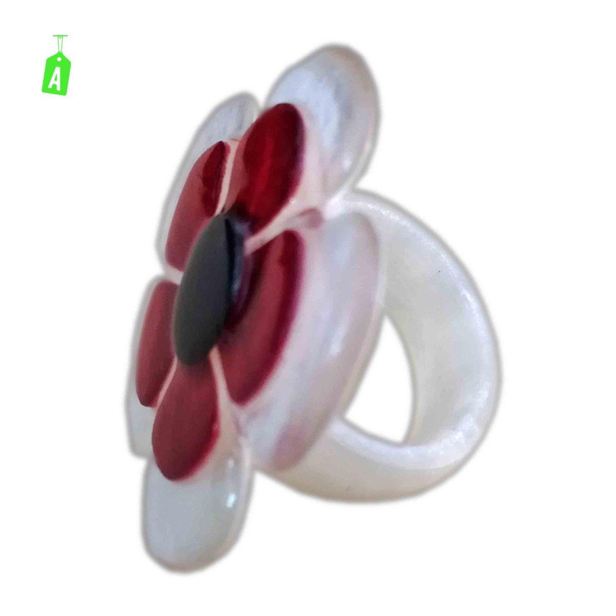 Anello Madreperla Fiore cm.3,5 6 Colori |Carnival Toys