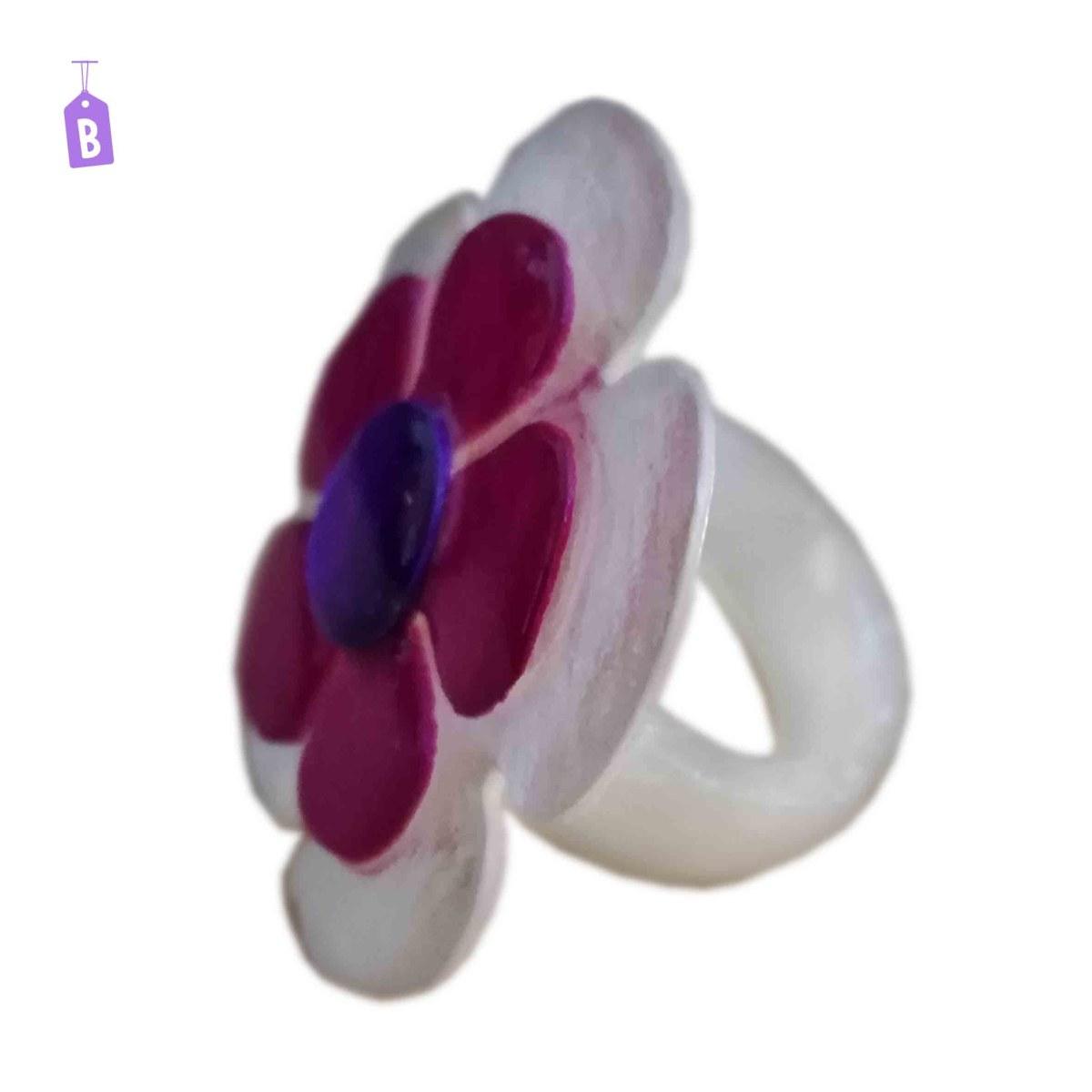 Anello Madreperla Fiore cm.3,5 6 Colori |Carnival Toys