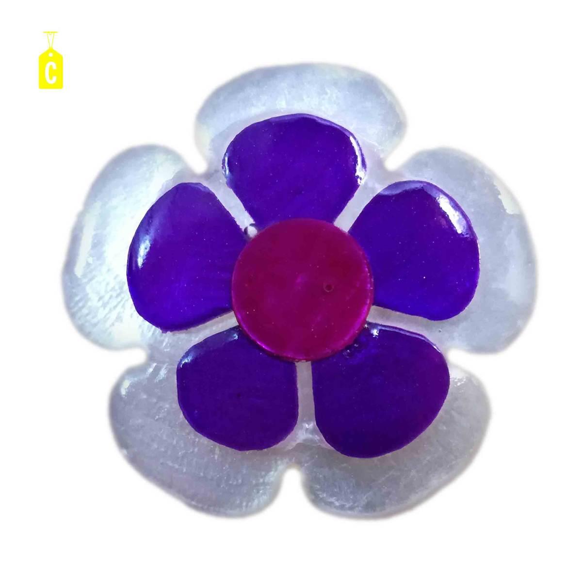 Anello Madreperla Fiore cm.3,5 6 Colori |Carnival Toys