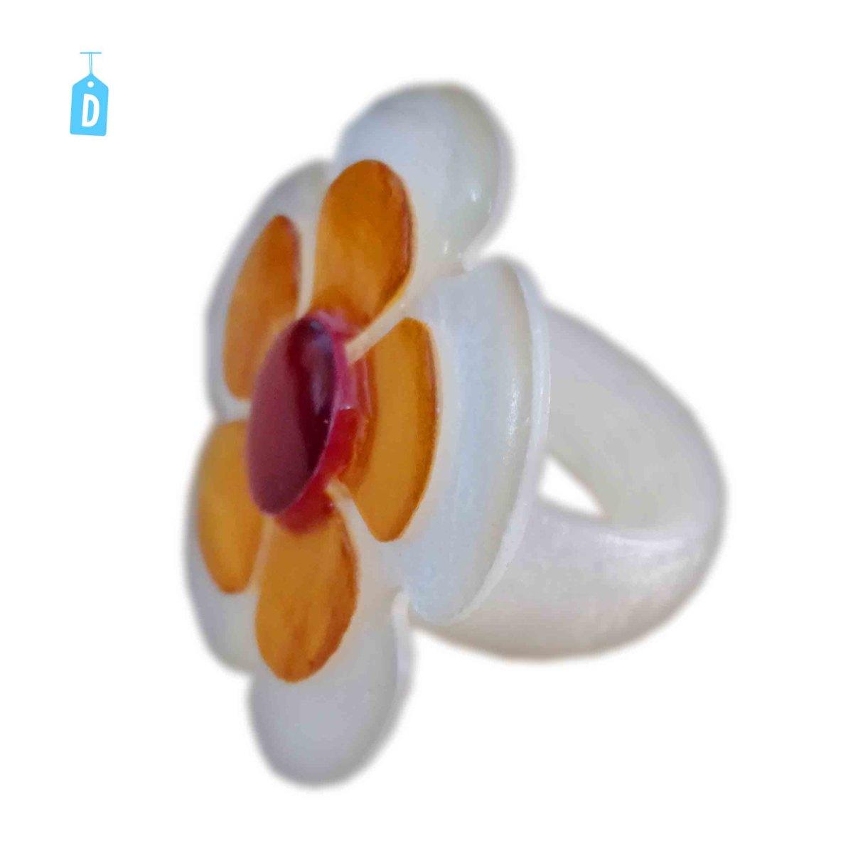 Anello Madreperla Fiore cm.3,5 6 Colori |Carnival Toys