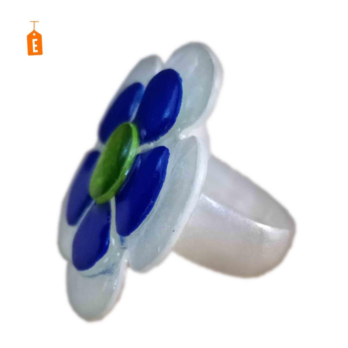 Anello Madreperla Fiore cm.3,5 6 Colori |Carnival Toys