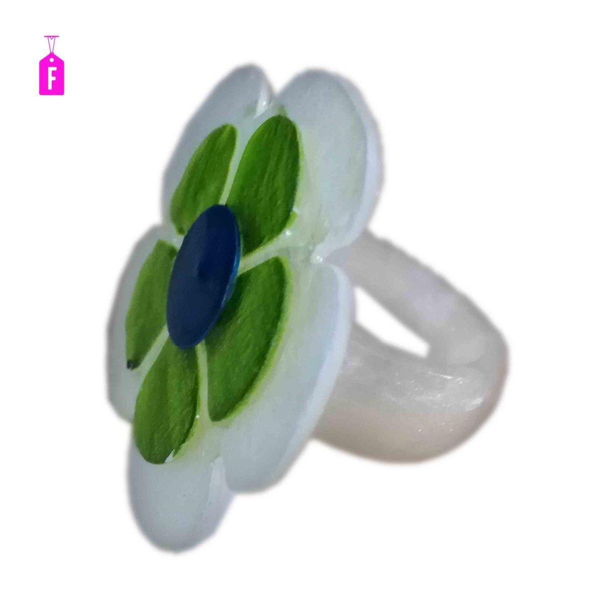Anello Madreperla Fiore cm.3,5 6 Colori |Carnival Toys