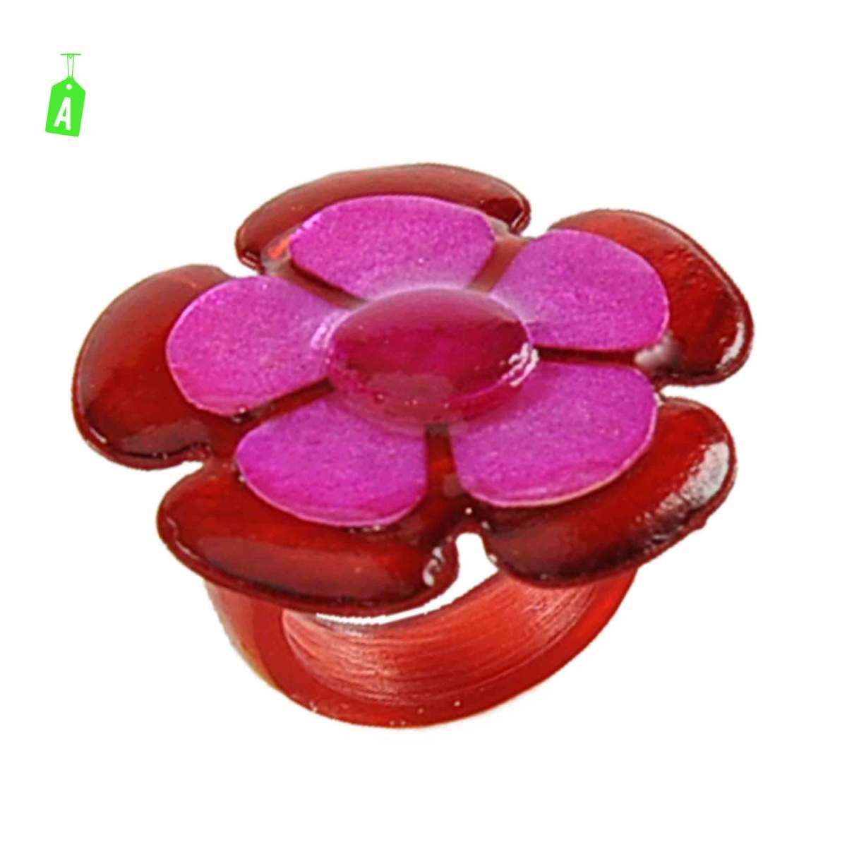 Anello Madreperla Fiore cm.3,5 5 Colori |Carnival Toys