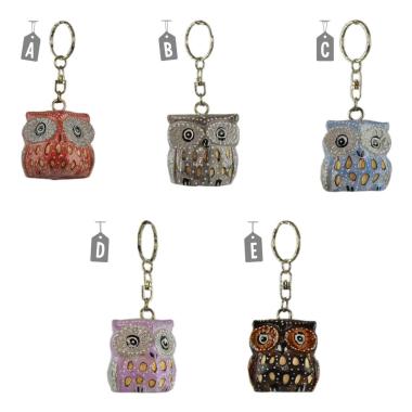 Portachiave Legno Gufi 5 Colori SUA10A | M2 Store