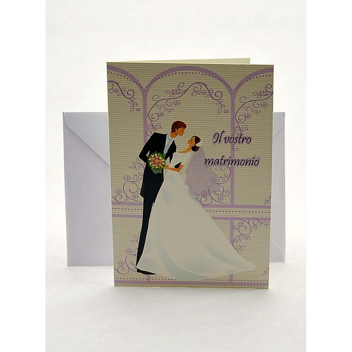 Biglietto Auguri Matrimonio cm.19xh13 6 Modelli |M2 Store