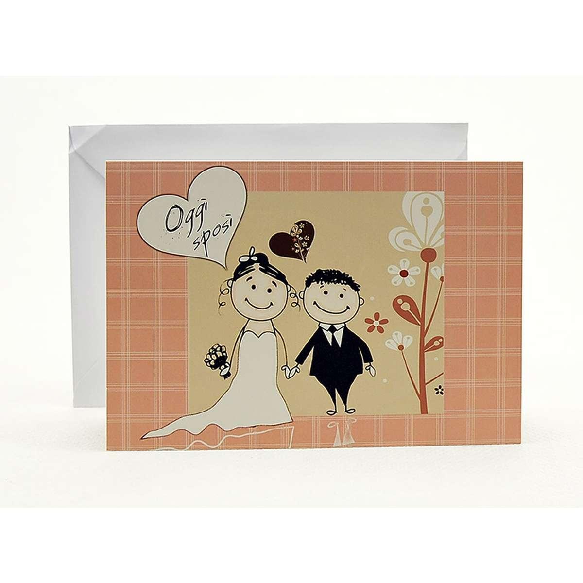 Biglietto Auguri Matrimonio cm.19xh13 6 Modelli |M2 Store