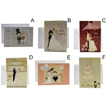 Biglietto Auguri Matrimonio cm.19xh13 6 Modelli |M2 Store