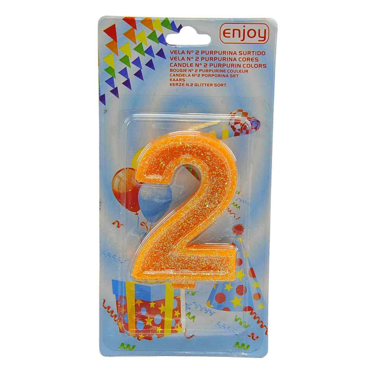 Candelina Compleanno N.2 Porporina 4 Colori |M2 Store