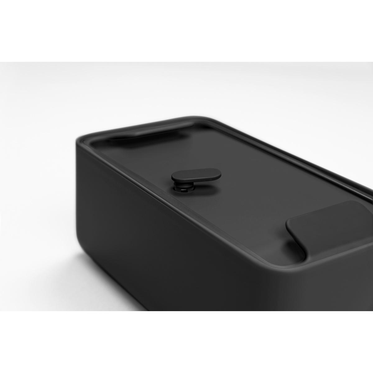 Contenitore PVC Porta Pranzo Bauletto Lunchbox Nero | M2 Store