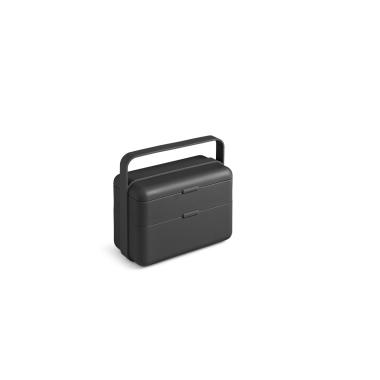 Contenitore PVC Porta Pranzo Bauletto Lunchbox Nero | M2 Store