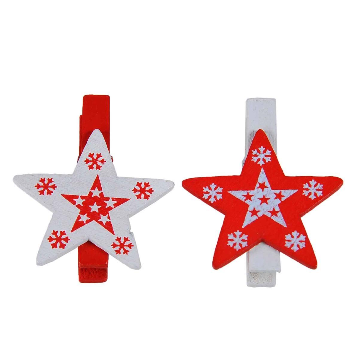 Mollette Chiudipacco Natalizie Forma Stella 2 Coloripz.9 |M2 Store