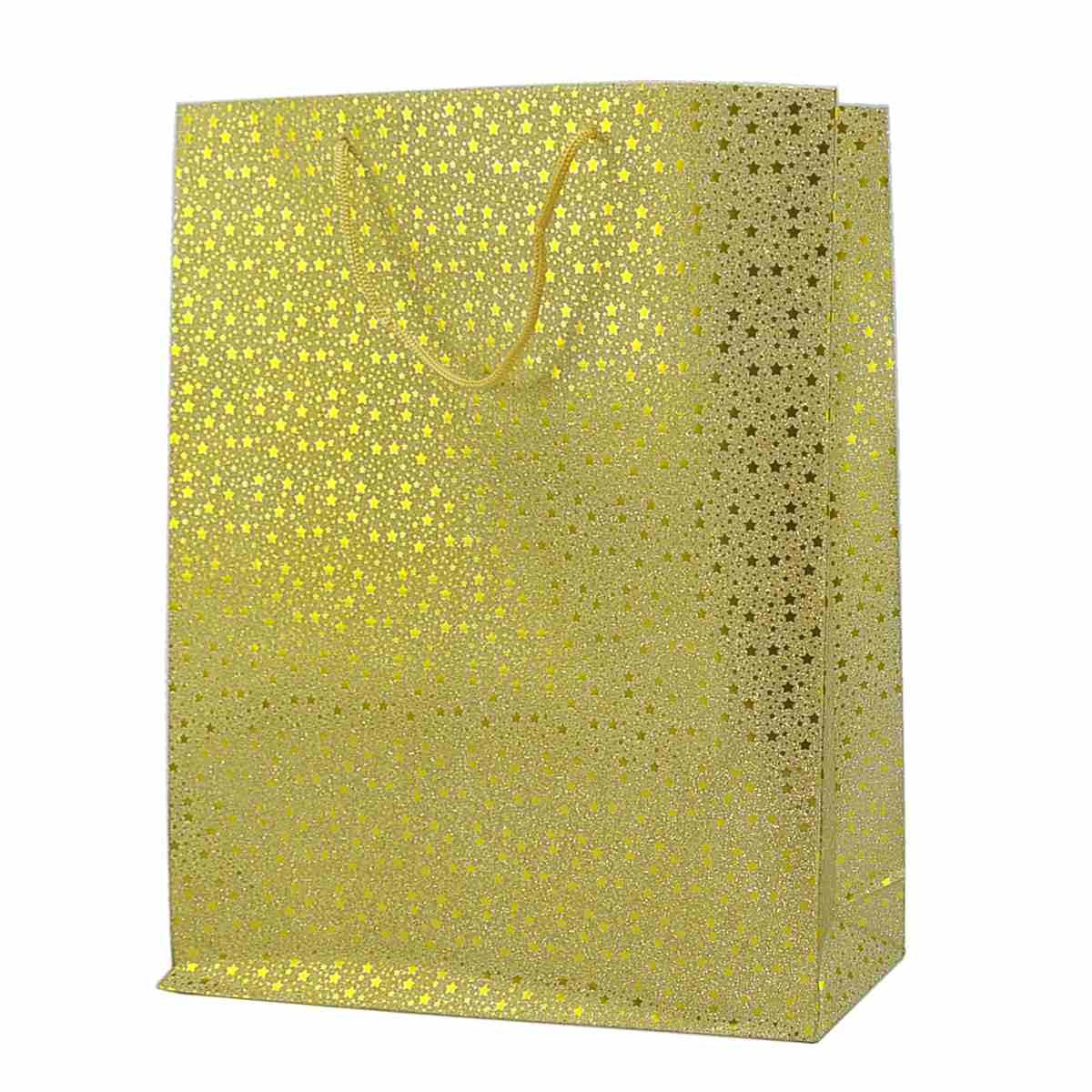 Busta Regalo Natale cm.41x33xh9,5 Glitter Stelline 2 Colori |M2 Store