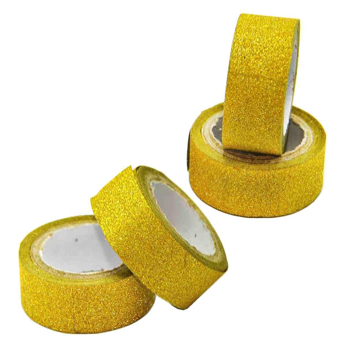 Nastro Adesivo Glitter cm.1,5x300 3 Colori pz.4 |M2 Store