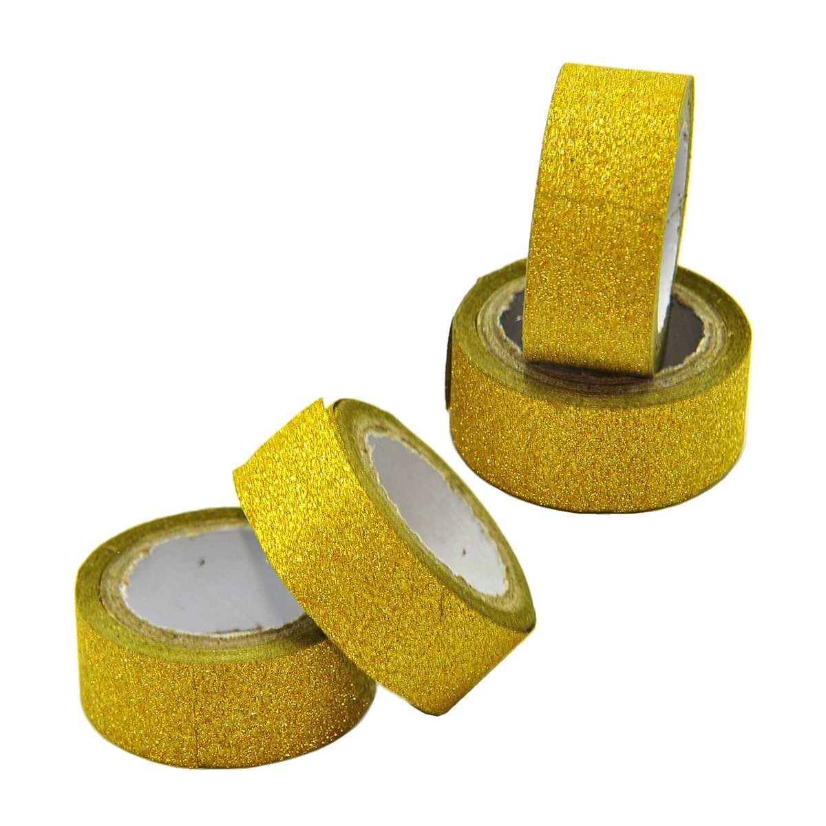 Nastro Adesivo Glitter cm.1,5x300 3 Colori pz.4 |M2 Store