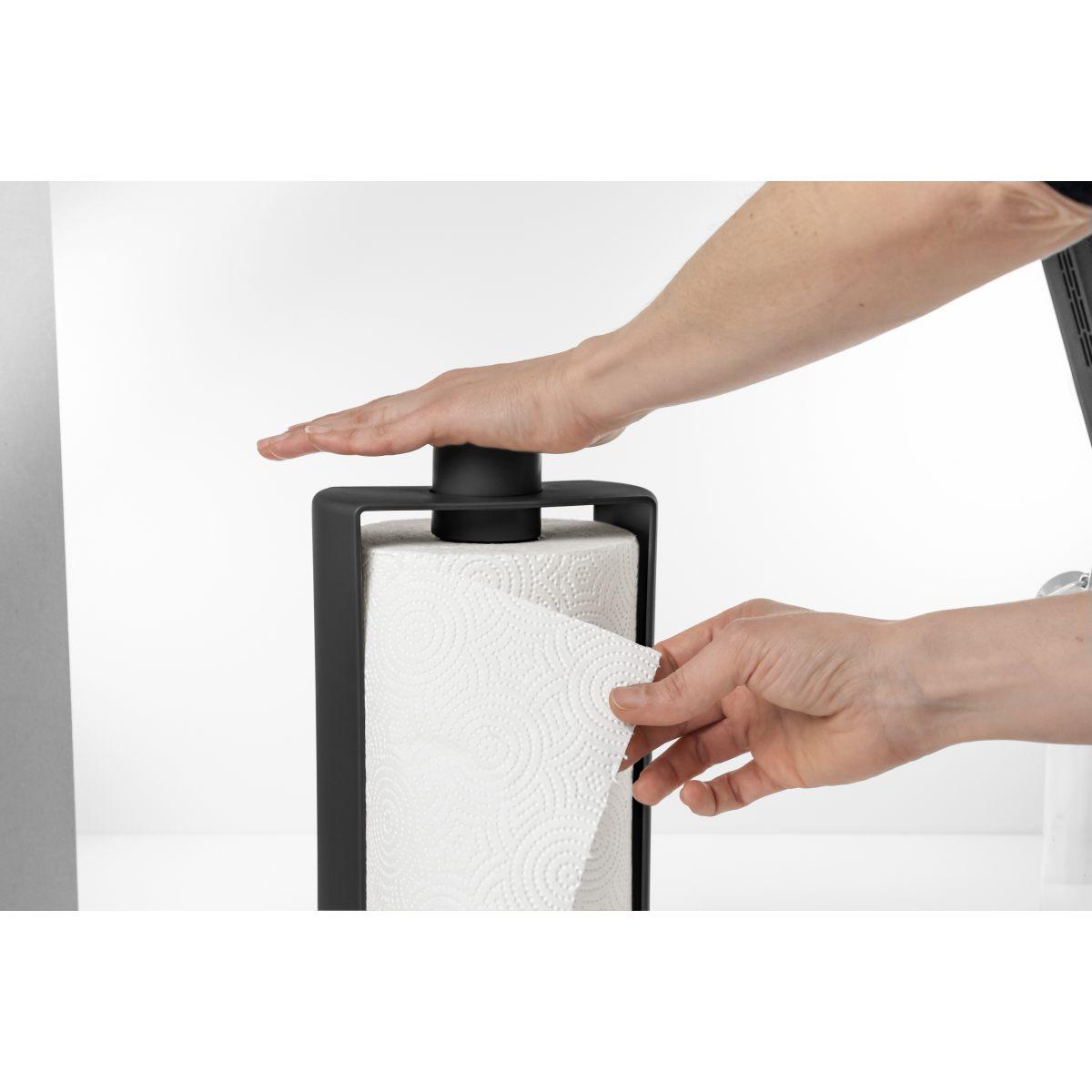 Porta Rotolo Stop Nero cm.16x36 | Veca S.p.A.