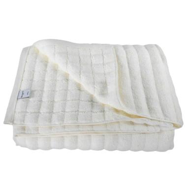 Asciugamano Barazzoni Telo Doccia Bianco Onde Cotone cm.90x150 | Barazzoni