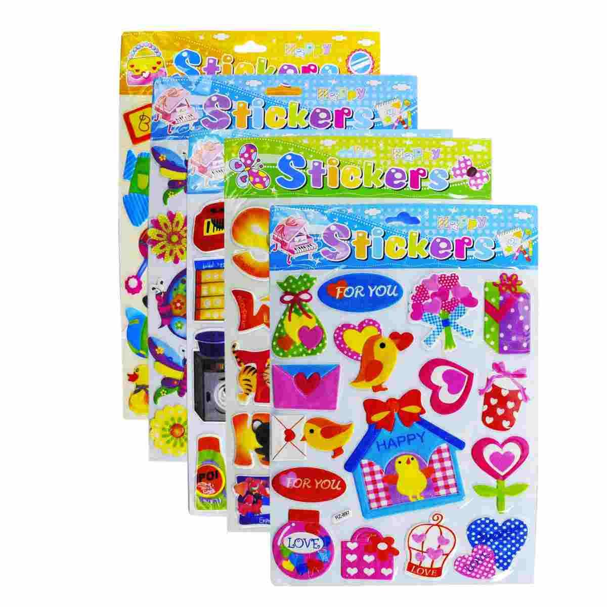 Stickers Happy 5 Modelli Assortiti cm.20x30 |M2 Store