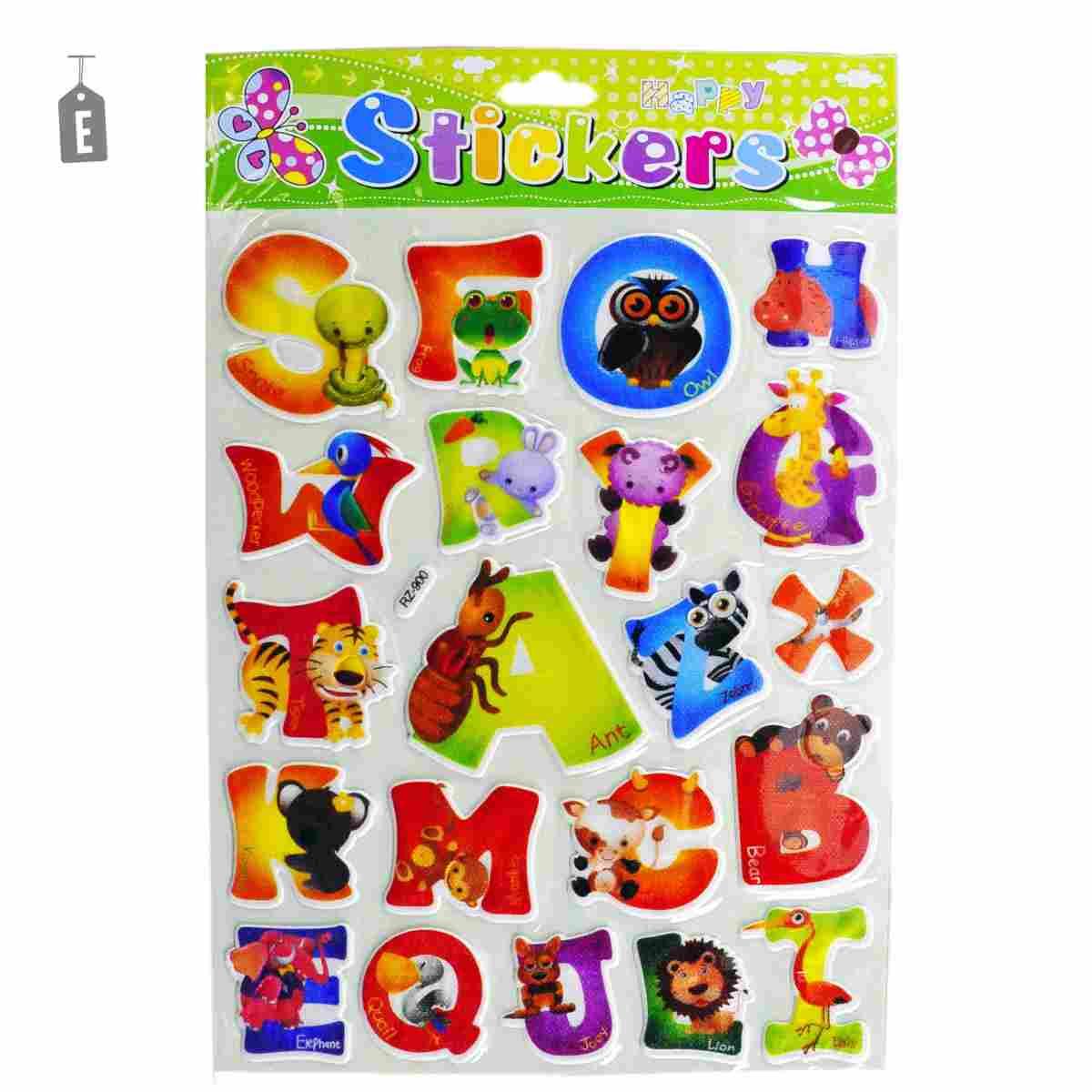 Stickers Happy 5 Modelli Assortiti cm.20x30 |M2 Store