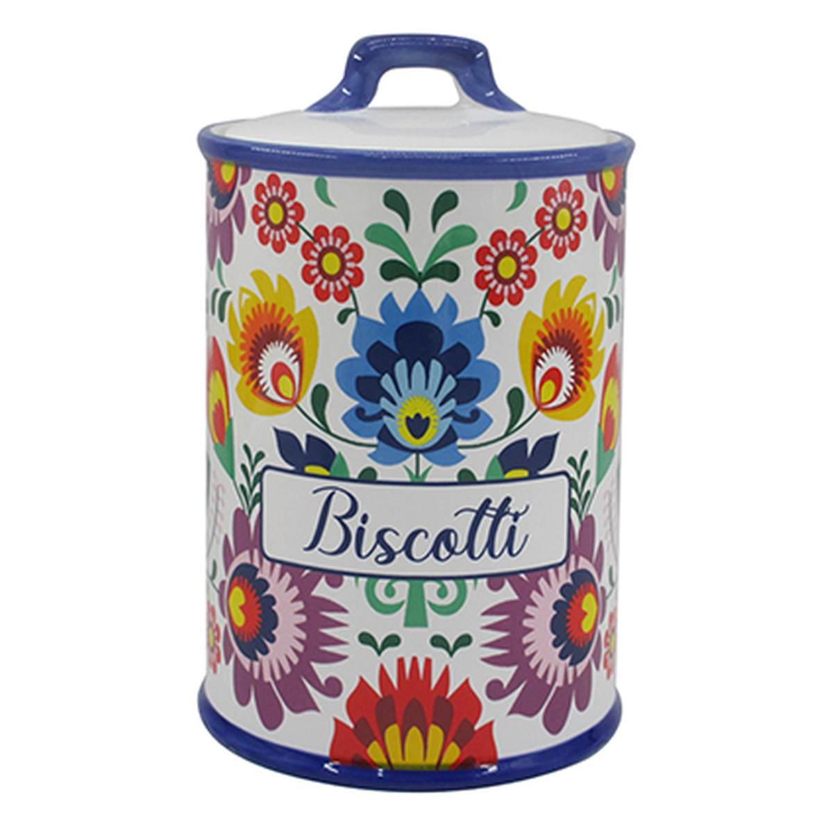 Biscottiera Ceramica Flora cm.13xh21 | Montemaggi