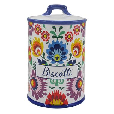 Biscottiera Ceramica Flora cm.13xh21 | Montemaggi