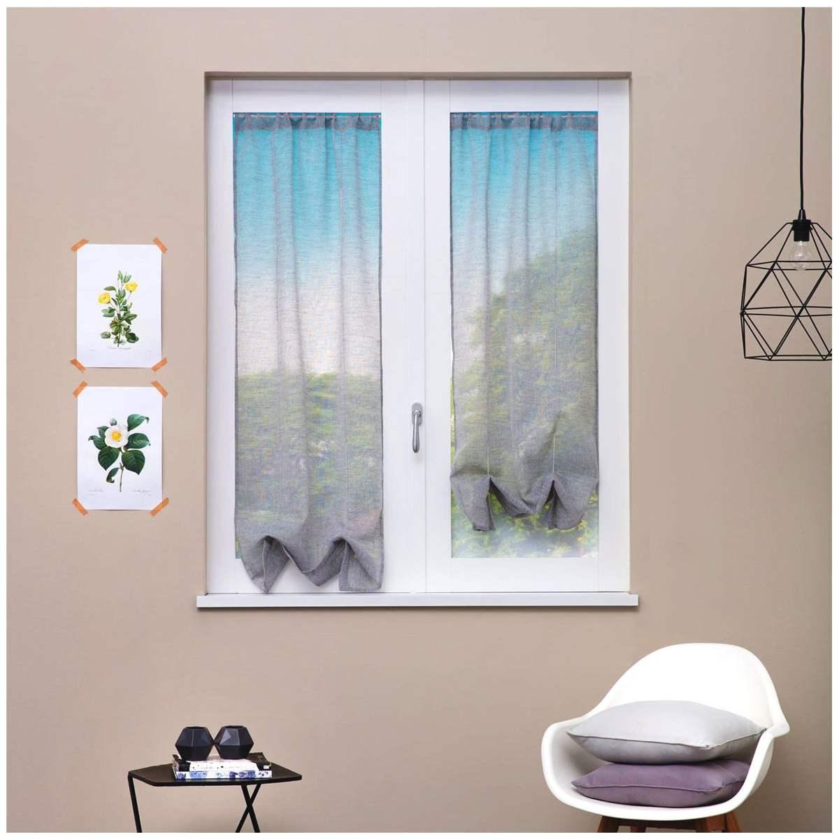 Tenda Coppia Cambogia Regolabile Grigio cm.60x230 | Angelo Carillo