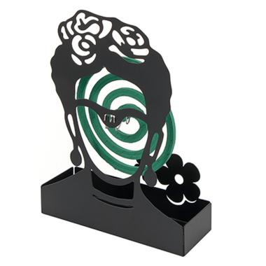 Portaspirali Lola Frida Metallo Nero cm.18x5x18 | Montemaggi