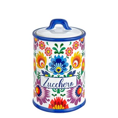 Barattolo Ceramica Stoneware Flora Zucchero cm.10xh16 | Montemaggi