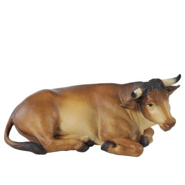 Statua cm.15 Scultura in Legno Bue Sdraiato | Ulpe