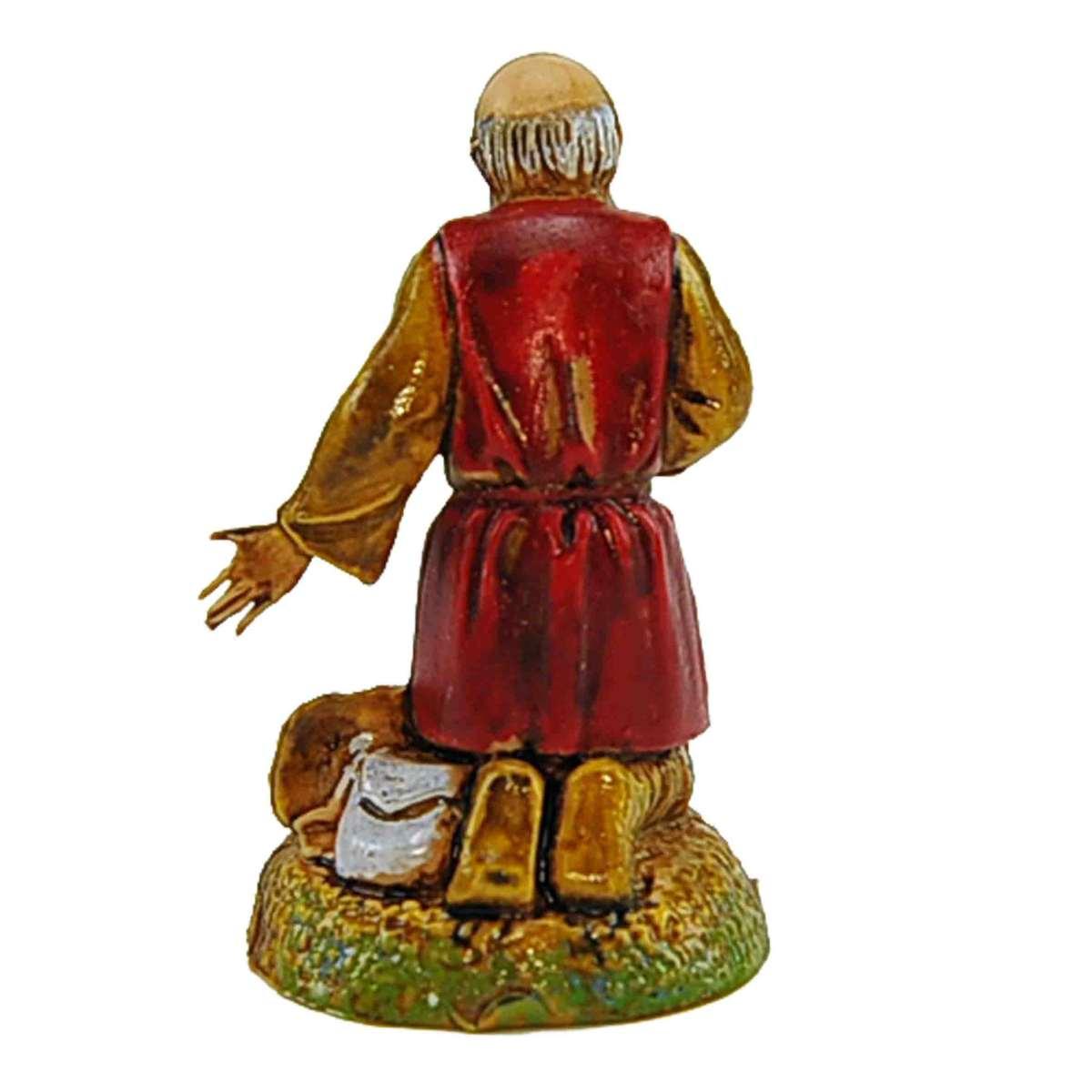 Statua cm.6 Inginocchiato con Uova | Moranduzzo